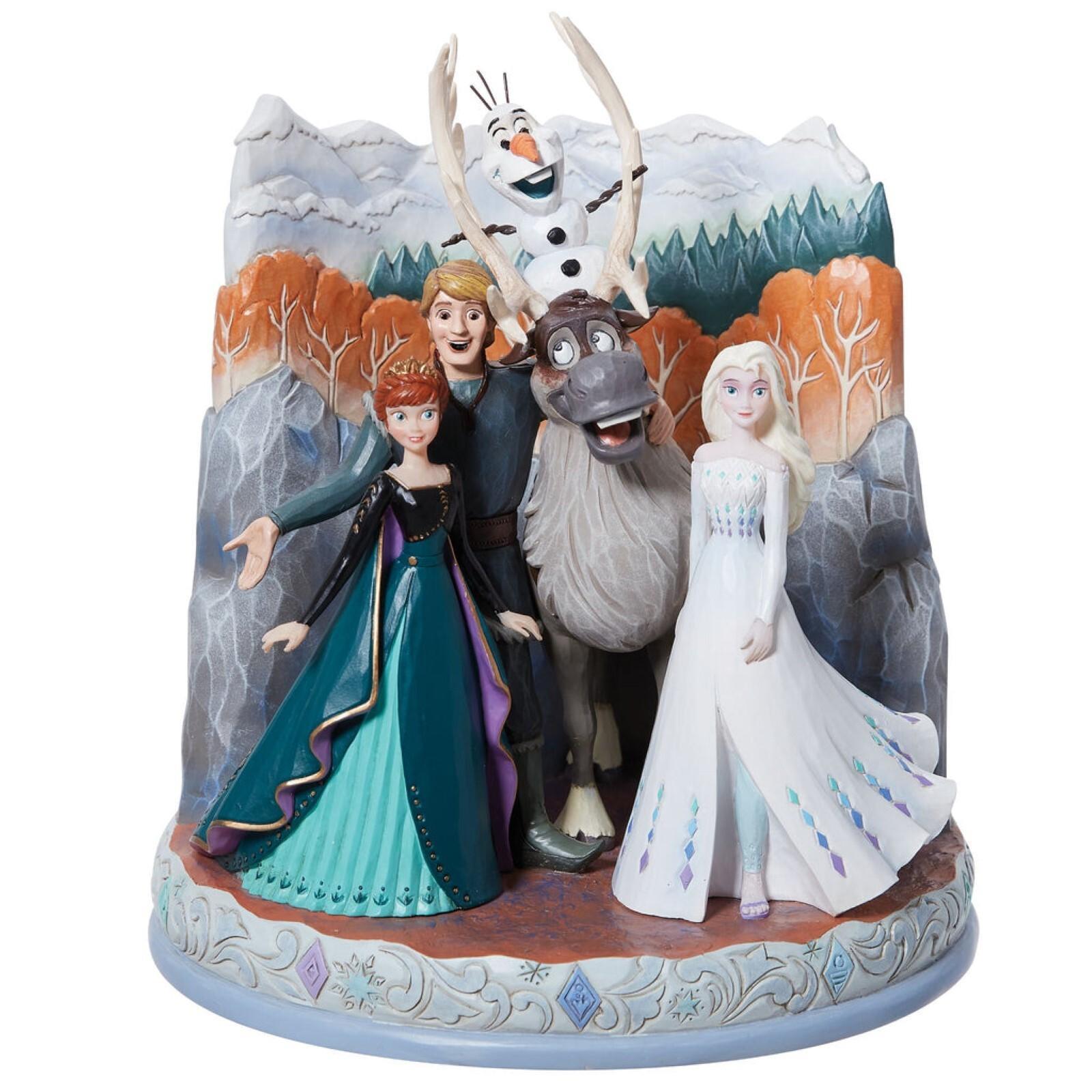 Disney Traditions Frozen 2 Scene Elsa, Anna, Kristoff, Sven and Olaf