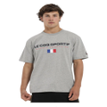 Le Coq Sportif Mens Francaise Tee Top T Shirt - Grey Marle - S