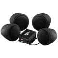 Boss Audio MCBK470B 3" Bluetooth Motorcycle Speakers + Amp Black