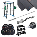 Power Cage & Bumper Plate Garage / Home Gym Bundle [Package 10]