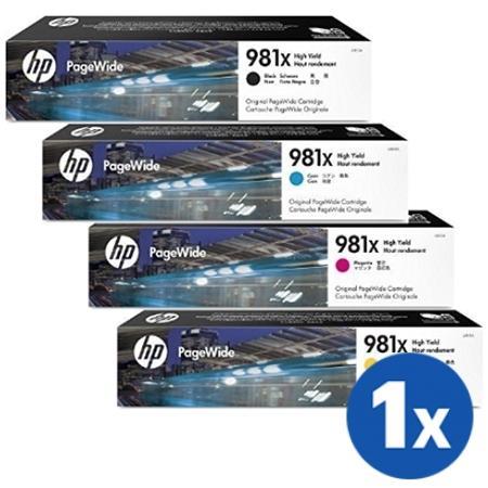 4 Pack HP 981X Original High Yield Inkjet Combo L0R12A - L0R09A [1BK,1C,1M,1Y]