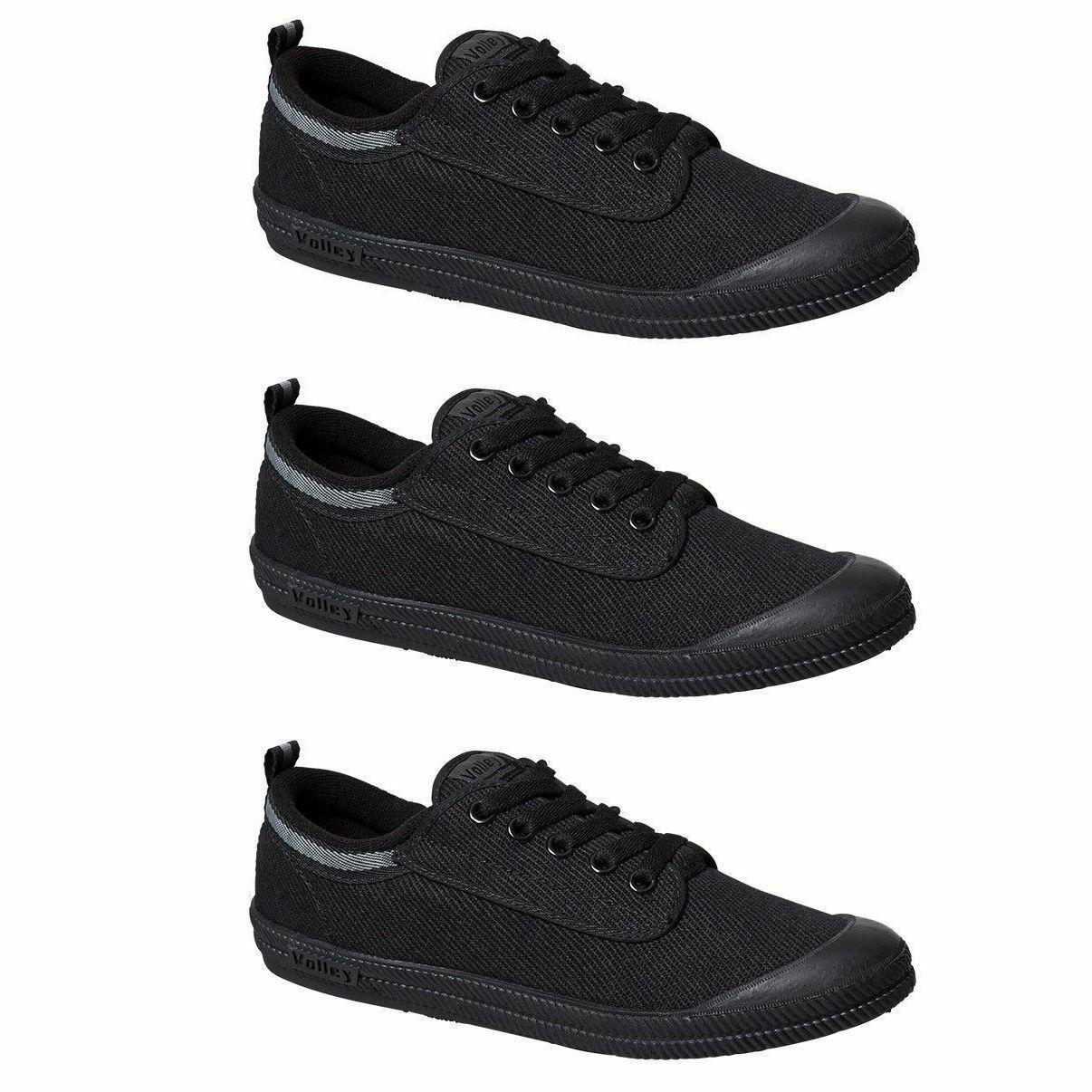 3 x Mens Dunlop Volley International Volleys Men's Canvas Shoes White Black Grey