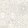Versace Les Etoiles De la Mer Dish Textured Wallpaper (White/Silver) (10m x 70cm)