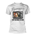 Morrissey Unisex Adult Stop Watching The News T-Shirt (White) (L)
