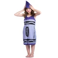 Purple Crayola Crayon Dress Girls Costume