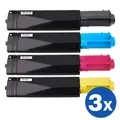 3 sets of 4-Pack Fuji Xerox Generic Docuprint C525A / C2090FS - Colour Combo Toner