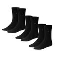 Tommy Hilfiger Men's Classic Crew Logo Socks 6-Pack Black US 7-12 / UK6.5-11