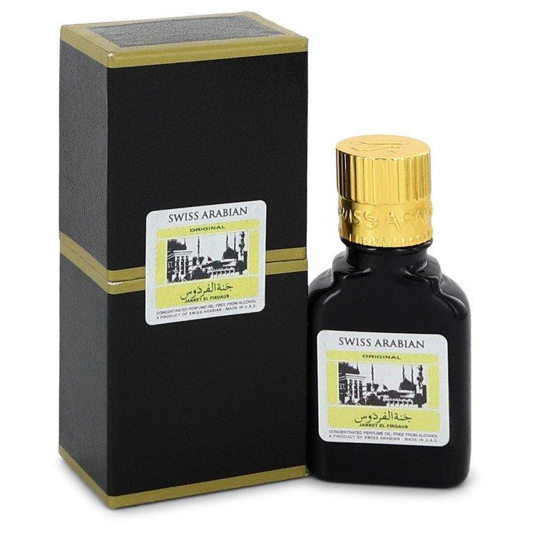 Jannet El Firdaus Concentrated Perfume Oil Free From Alcohol (Unisex Black Edition Floral Attar) By Swiss Arabian 9 ml - 0.3 oz Concentrated Perfume Oil Free From Alcohol