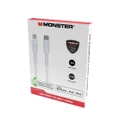 MONSTER Lightning to USB-C Thermo Plastic Elastometer Cable - White 2m