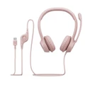 LOGITECH H390 Wired USB Headset - Rose