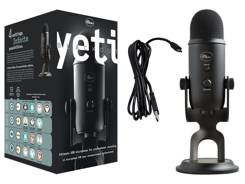 LOGITECH YETI Premium Multi-Pattern USB Microphone with Blue VO!CE 2-Year Limited Hardware