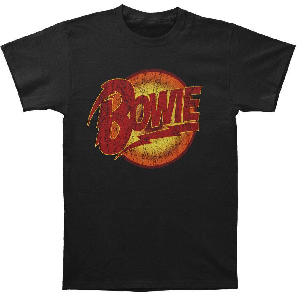 David Bowie Unisex Adult Diamond Dogs Vintage Logo T-Shirt (Black) (XL)