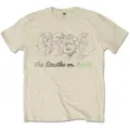 The Beatles Unisex Adult On Apple Faces T-Shirt (Sand) (L)