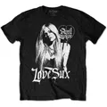 Avril Lavigne Unisex Adult Love Sux Cotton T-Shirt (Black) (XXL)