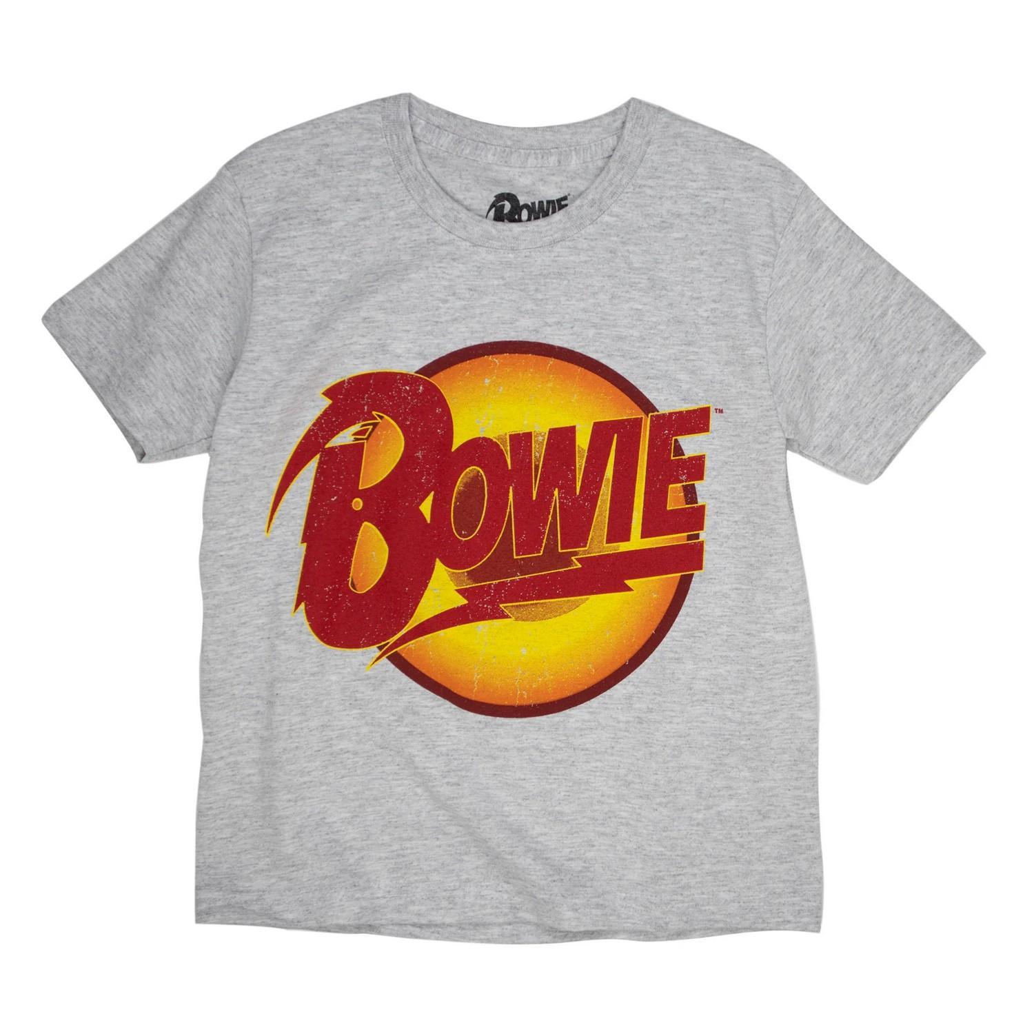 David Bowie Childrens/Kids Diamond Dogs Vintage Logo T-Shirt (Heather Grey) (11-12 Years)