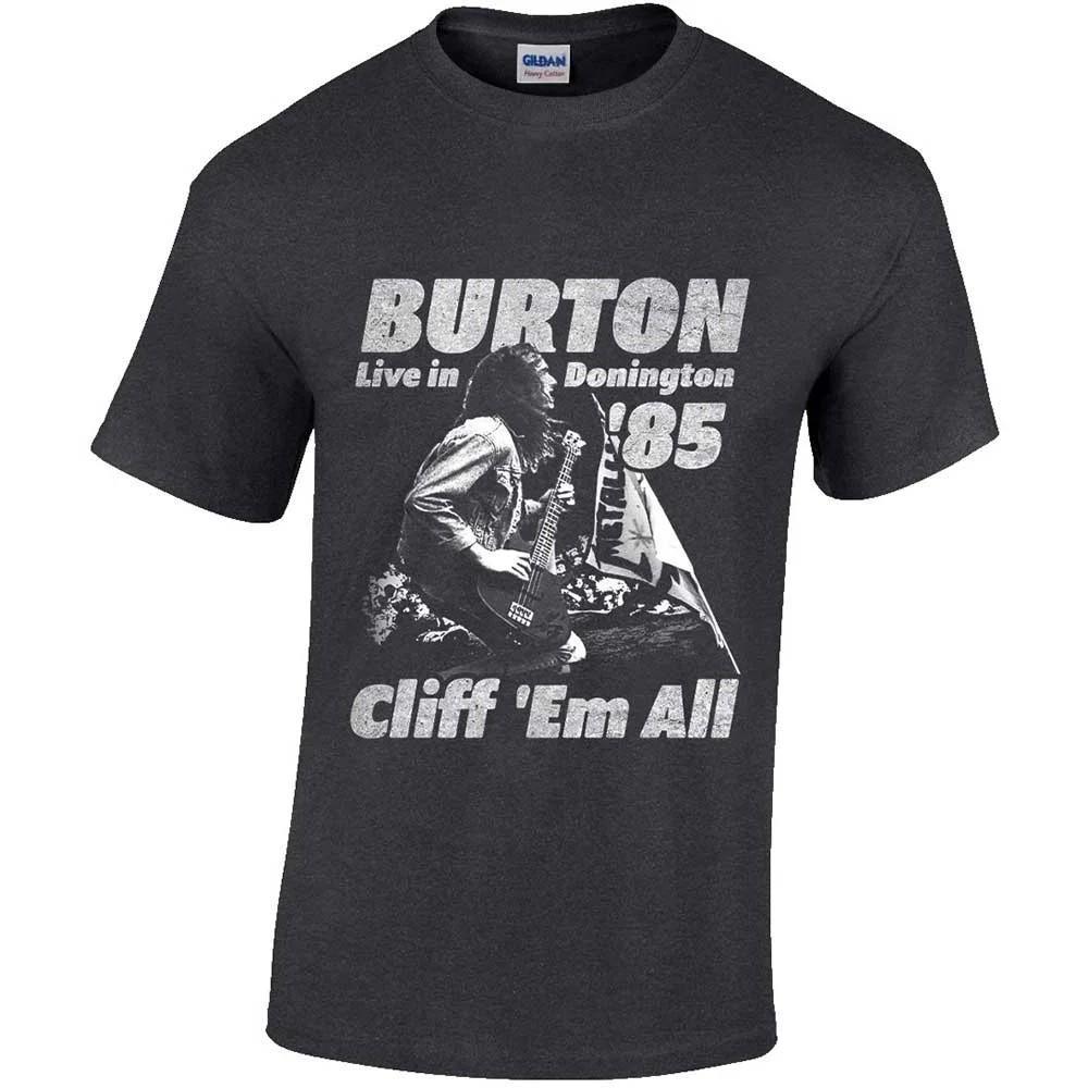 Metallica Unisex Adult Cliff Burton Retro T-Shirt (Grey) (L)