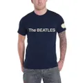The Beatles Unisex Adult Apple Logo T-Shirt (Navy Blue) (XL)