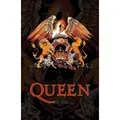 Queen Crest Textile Poster (Black/Orange) (106cm x 70cm)