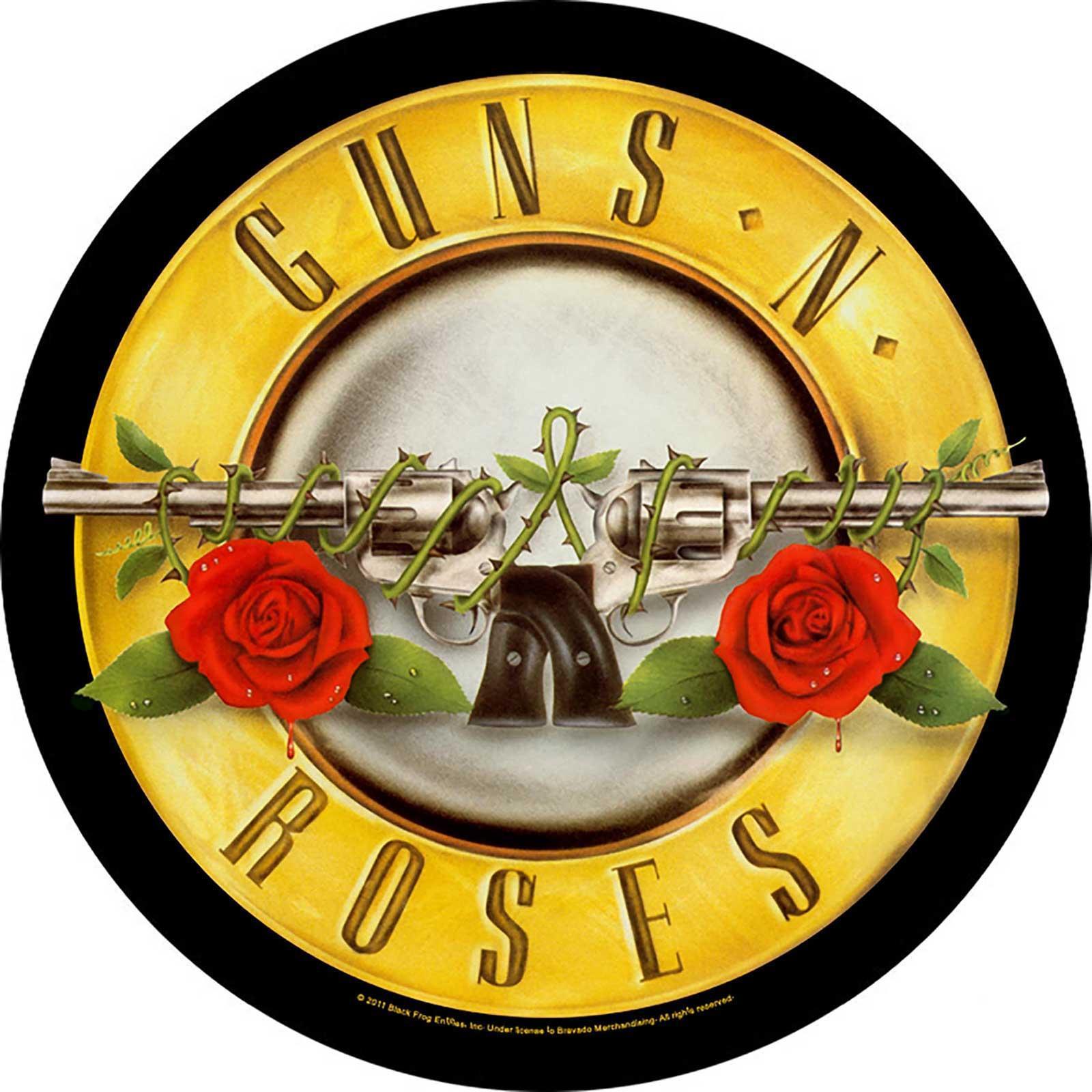 Guns N Roses Bullet Logo Patch (Gold/Black/Silver) (One Size)