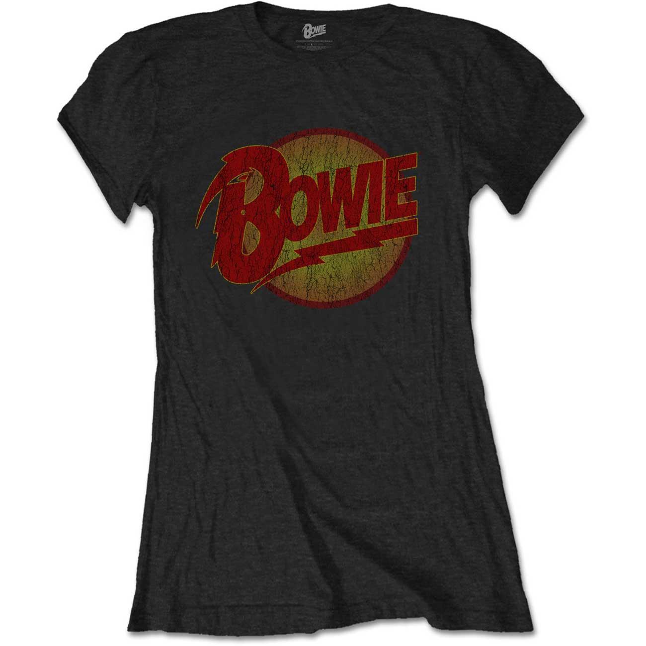David Bowie Womens/Ladies Diamond Dogs Vintage T-Shirt (Black) (L)