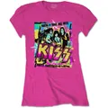 Kiss Womens/Ladies Party Everyday Cotton T-Shirt (Heliconia Pink) (M)