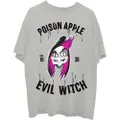 Snow White And The Seven Dwarfs Unisex Adult Poison Apple Cotton T-Shirt (Grey) (M)