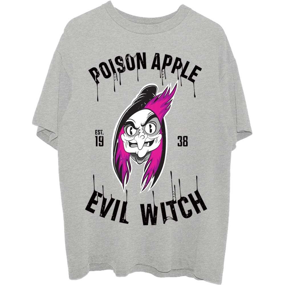 Snow White And The Seven Dwarfs Unisex Adult Poison Apple Cotton T-Shirt (Grey) (S)