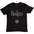 The Beatles Unisex Adult Apple Cotton Logo T-Shirt (Black) (XL)