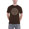 Black Sabbath Unisex Adult Henry Pyramid Emblem Cotton T-Shirt (Chocolate Brown) (M)