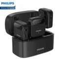 Philips 2.4 GHz Wireless Microphone, 360o Sound Collecting, Pin Microphone (DLM3538C with Charging Case)