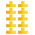 10PK Durable 15cm Floor Marking Shape T Symbol Sticker Self-Adhesive Sign Yellow