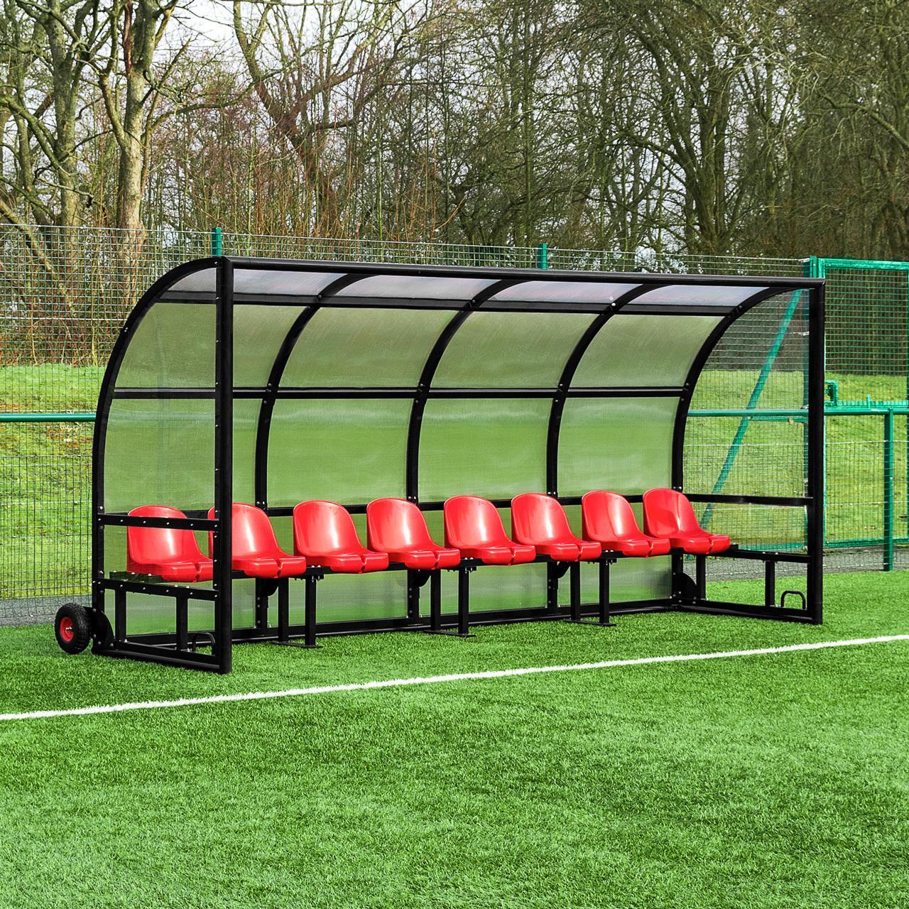 FORZA ALU60 TEAM SHELTERS [2 - 12 SEATS] [Colour: Red] [Shelter Length & Seats:: 6m Shelter | 12 Seats] [Wheel Options:: With Wheels]