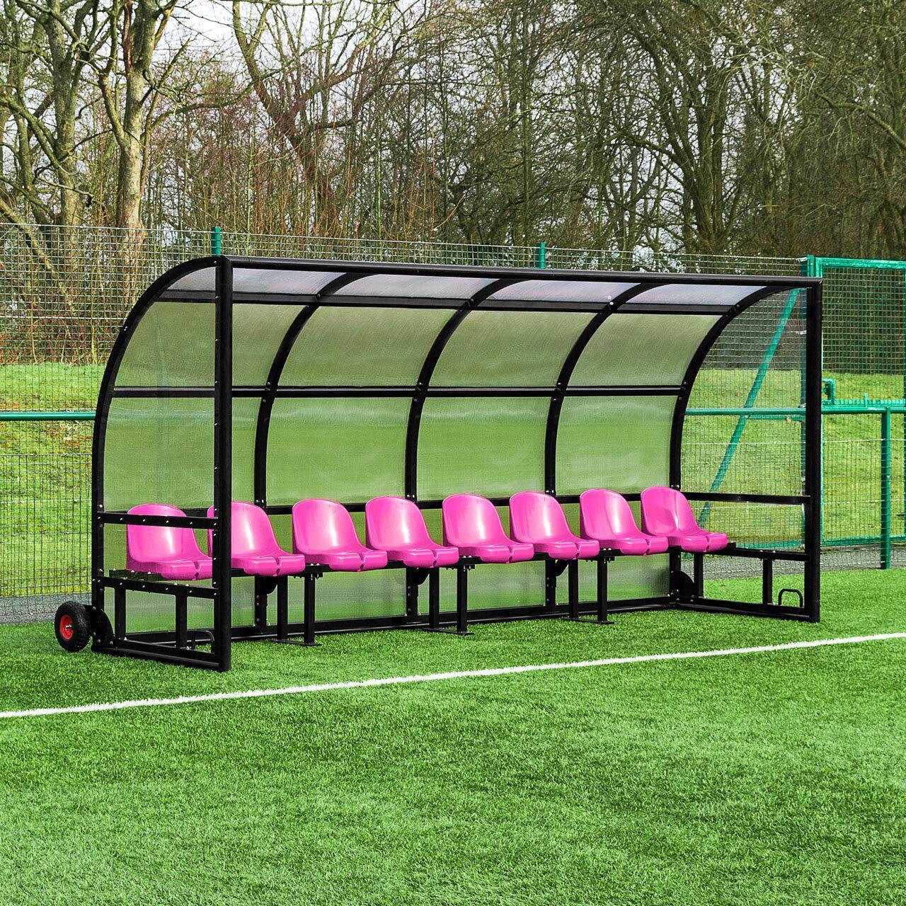 FORZA Alu60 Team Shelters [2 - 12 Seats] [Colour: Pink] [Shelter Length & Seats:: 6m Shelter | 12 Seats] [Wheel Options:: With Wheels]