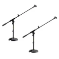 2PK Hercules Short Boom Microphone Stage Stand Holder/Mount w/ H-Base/Mic Clip