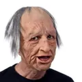 Realistic Bald Old Man Mask for Adult Grandpa Halloween Mask Elder Costume Full Head