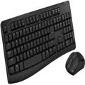 RAPOO X1800Pro Wireless Mouse & Keyboard Combo - 2.4G, 10M Range, Optical, Long Battery, Spill-Resistant Design,1000 DPI, Nano Receiver, Entry