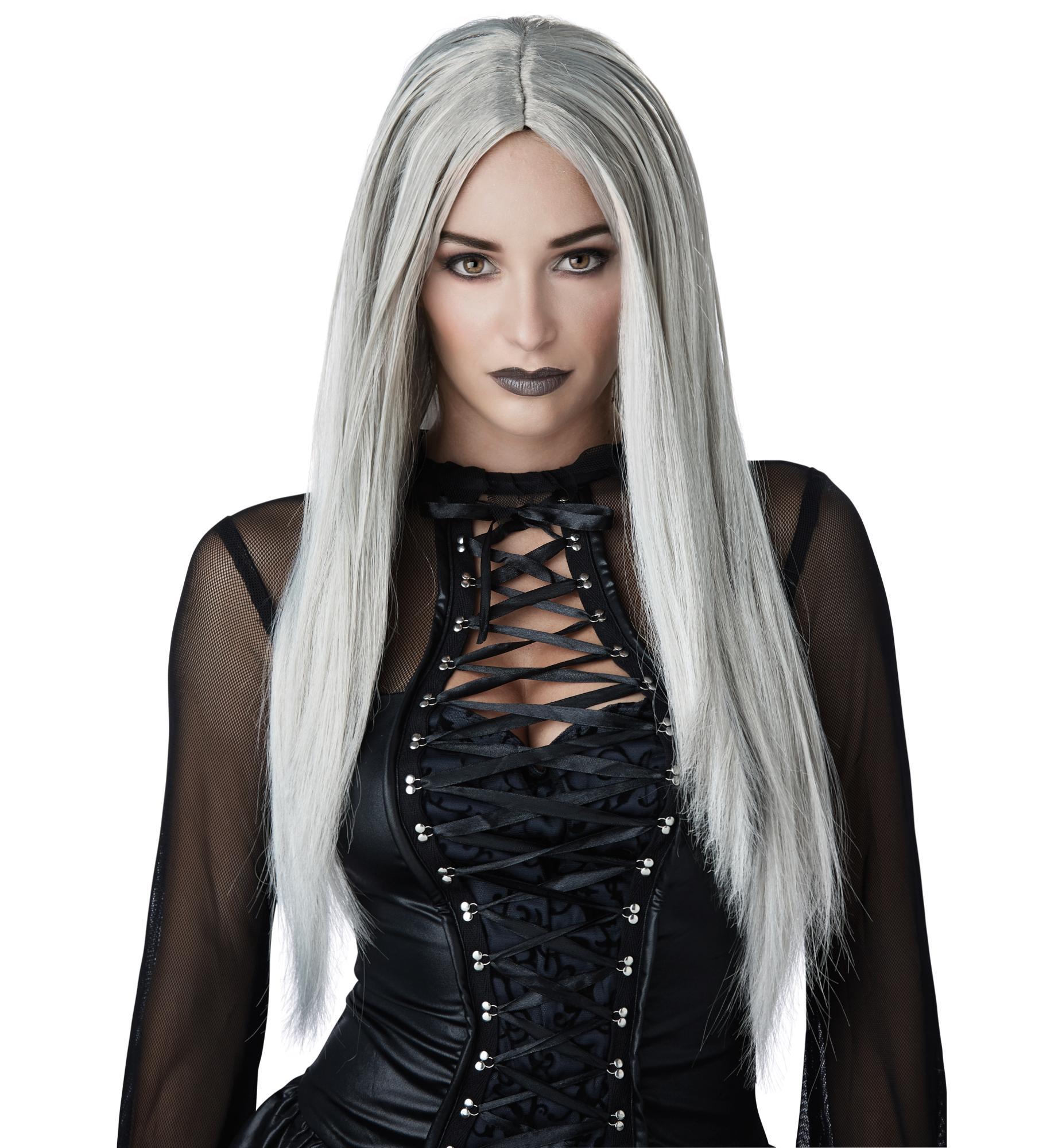 Gothic Matriarch Witch Devil Vampire Sorceress Enchantress Womens Costume Wig
