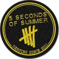5 Seconds Of Summer Derping Stamp Patch (Black/Yellow) (One Size)