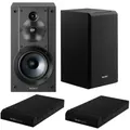 Sony SSCS5 3-Way 3-Driver Bookshelf Speaker System Black with Isolation Pads 2 Items