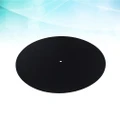 1L101 Turntable Platter Mat Pad Anti-static Vinyl Record Players Anti-vibration Wool Mat Diameter 195mm (Black)