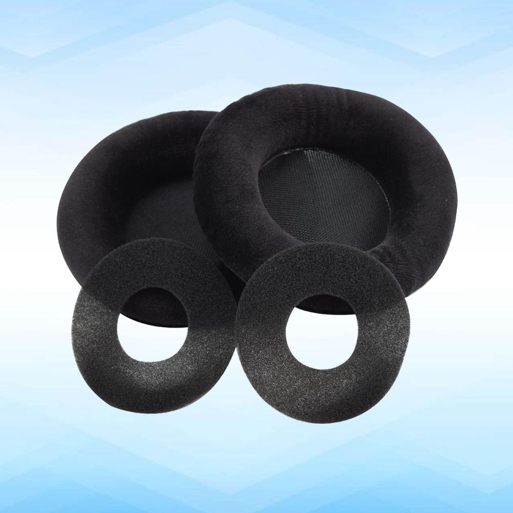2pcs Flannelette Earmuffs Earphone Sleeve Earpads Ear Pads Ear Cushions for K601 K701 K702 Q701 702 K612 K712 (Black)