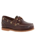 Timberland Womens Classic Amherst 2 Eye Boat Shoes Leather Loafers Flat - Brown - US 8