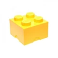 Lego Storage Box (Pack of 4) (Yellow) (One Size)