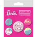 Barbie GRL PWR Badge (Pack of 5) (Pink/Green/White) (One Size)