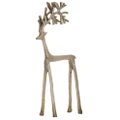 Ladelle Prancer Aluminium Reindeer Festive/Seasonal Decoration 32x18x6cm Gold