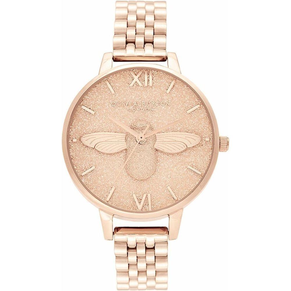 Olivia Burton Women's Pink Stainless Steel Quartz Watch OB16GD46 - Elegant Timepiece for Style-Conscious Ladies