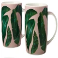 Maxwell & Williams Haven Banana Leaf Mug Set of 2 - Pink