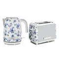 Laura Ashley Electric 1.7L Jug Kettle & Toaster Stainless Steel China Rose Set