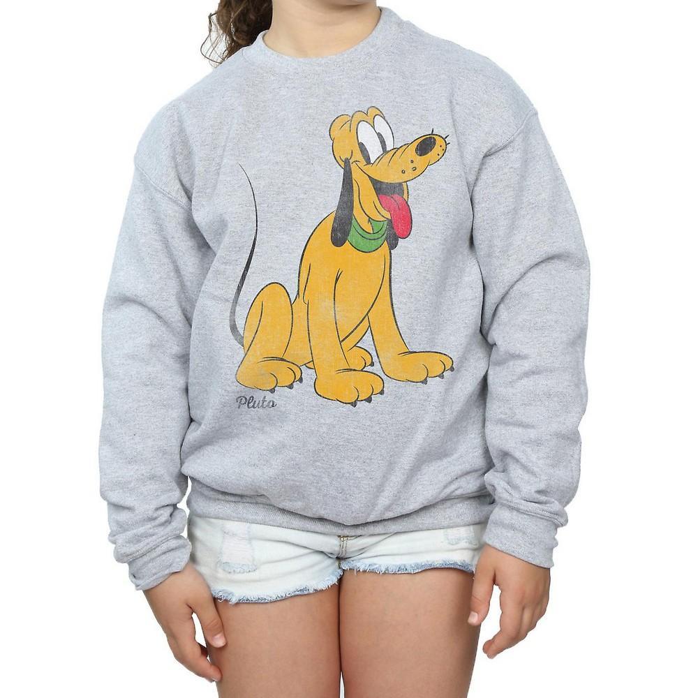 Disney Girls Classic Pluto Sweatshirt (Sports Grey) (12-13 Years)