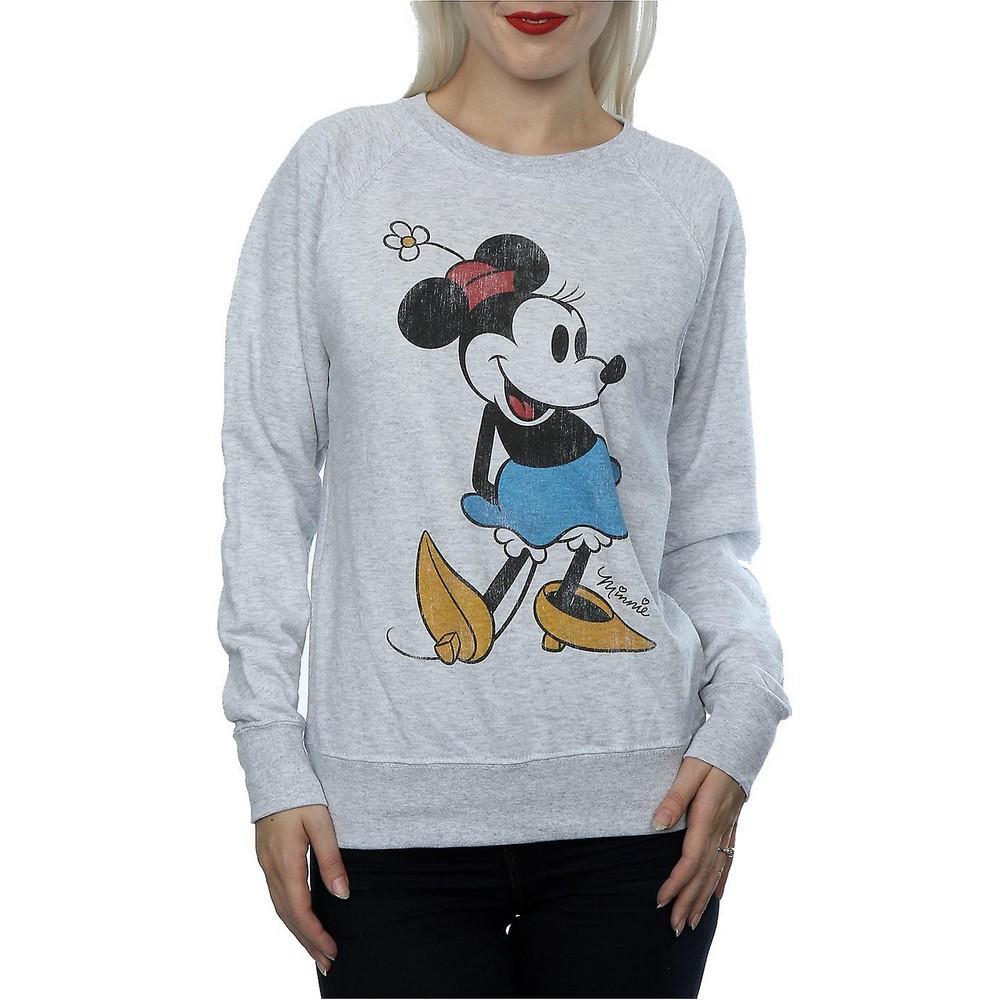 Disney Womens/Ladies Classic Minnie Mouse Heather Sweatshirt (Grey) (L)